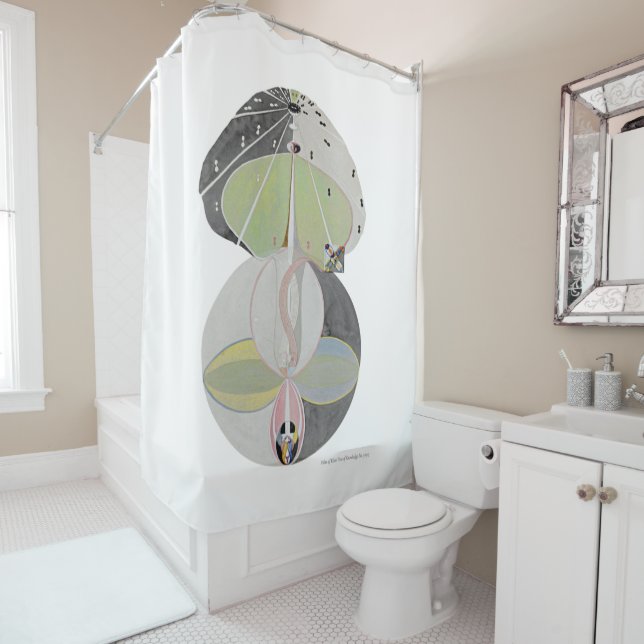 Hilma af Klint - Tree of Knowledge, No. 5 Shower Curtain (In Situ)
