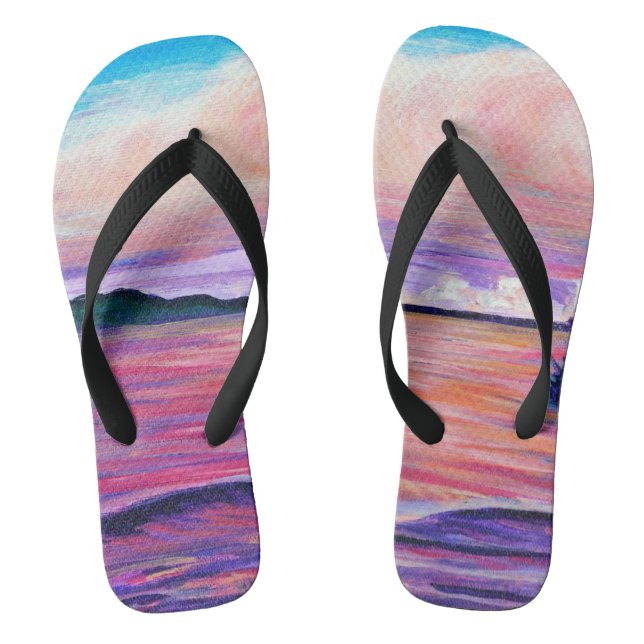 Hilo Bay Sunset Slippers Thongs (Footbed)