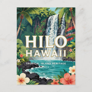 Hilo Hawaii Tropical Island Heritage Postcard
