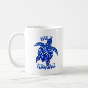 Hilo Hawaii Vacation Tribal Turtle Coffee Mug