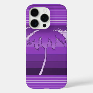 Hilo Hawaiian Palms Striped Purple iPhone 16 Pro Case