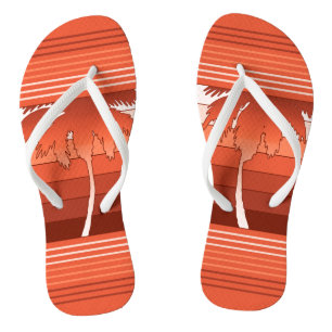 Hilo Hawaiian Palms Striped Thongs