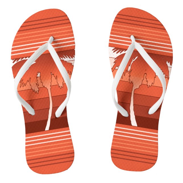 Hilo Hawaiian Palms Striped Thongs (Footbed)