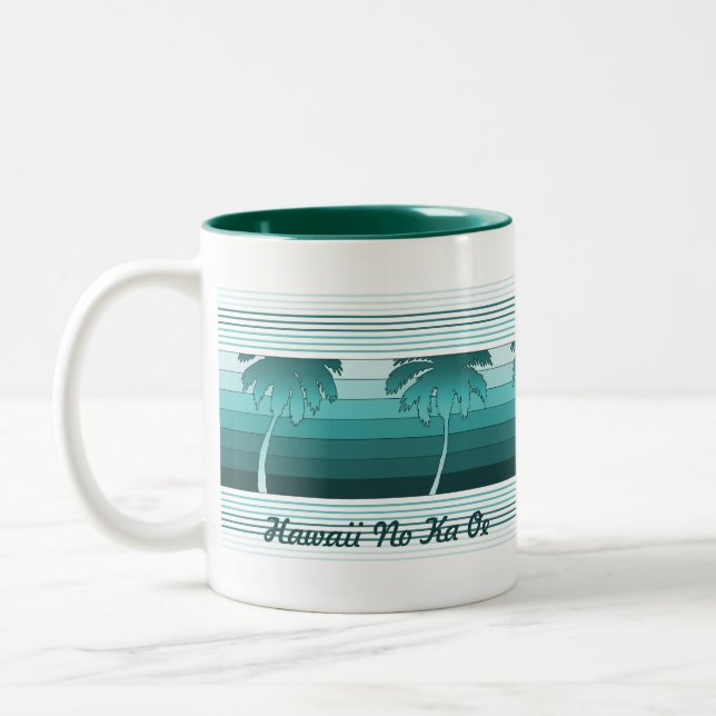 Hilo Hawaiian Palms Tropical Mugs (Left)