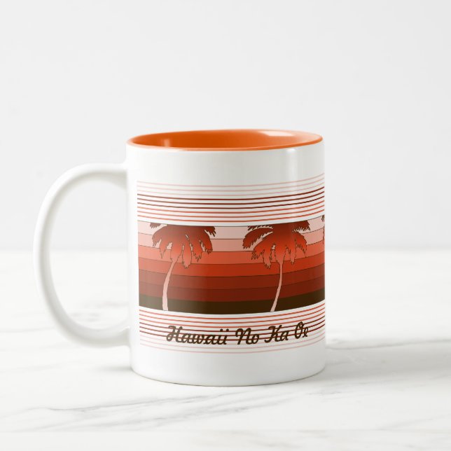 Hilo Hawaiian Palms Tropical Mugs (Left)