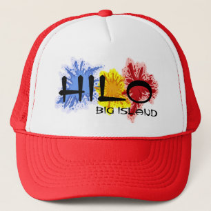 Hilo paint splatter hawaii big island red hat
