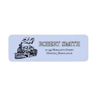 Hilo Railroad Vintage Steam Train Label Return Address Label