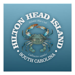 Hilton Head (blue crab) Poster