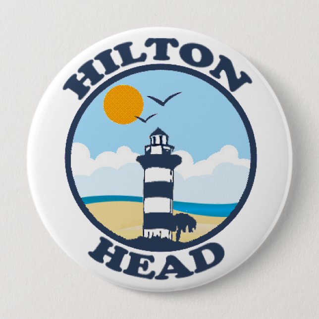 Hilton Head Island. 10 Cm Round Badge (Front)