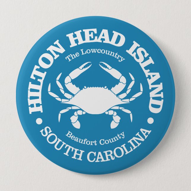 Hilton Head Island (crab) 10 Cm Round Badge (Front)