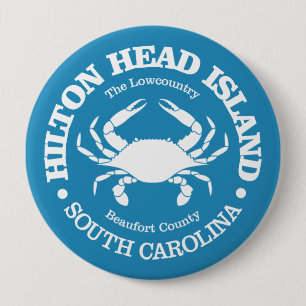 Hilton Head Island (crab) 10 Cm Round Badge