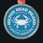 Hilton Head Island (crab) Metal Ornament<br><div class="desc">Hilton Head Island,  South Carolina.</div>