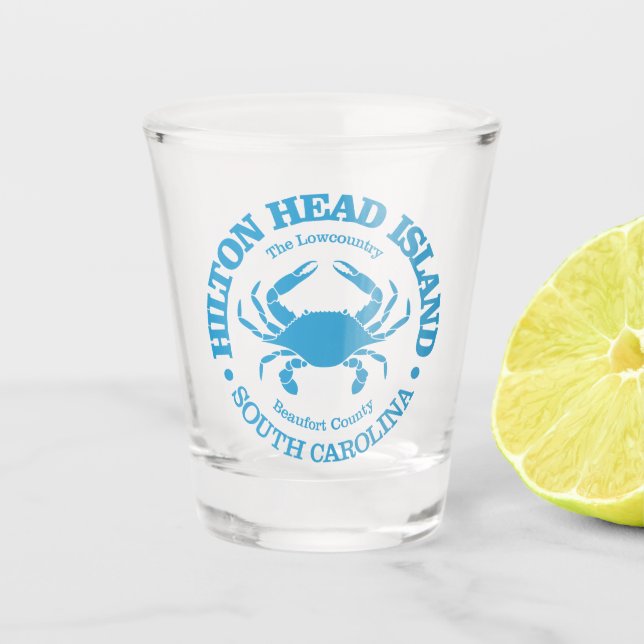 Hilton Head Island (crab) Shot Glass (Front)