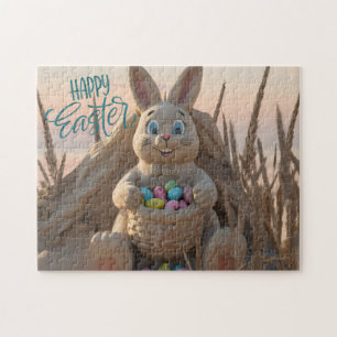 Hilton Head Island Easter Bunny Sand Sculpture Jigsaw Puzzle