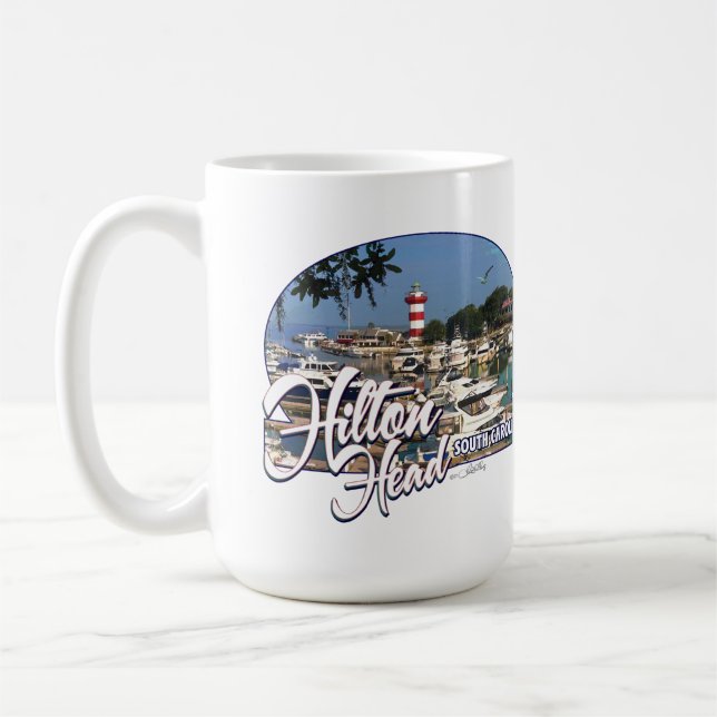 Hilton Head Island Harbortown Lighthouse Coffee Mug (Left)