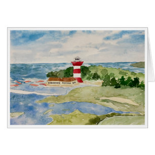 Hilton Head Island Harbour Town Lighthouse Card