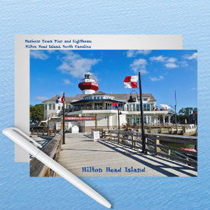 Hilton Head Island Harbour Town Pier & Lighthouse Postcard