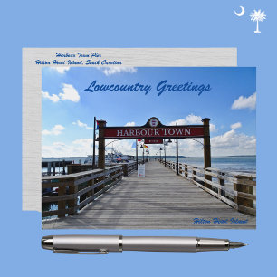 Hilton Head Island Harbour Town Pier Sea Pines Postcard
