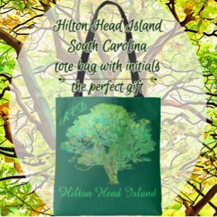 Hilton Head Island live oak tree Tote Bag