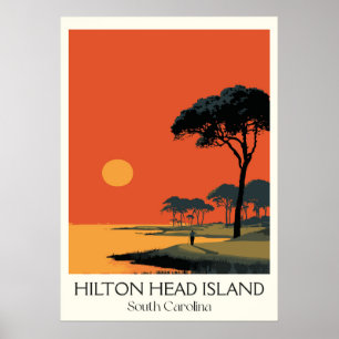 Hilton Head Island SC Sunset Poster