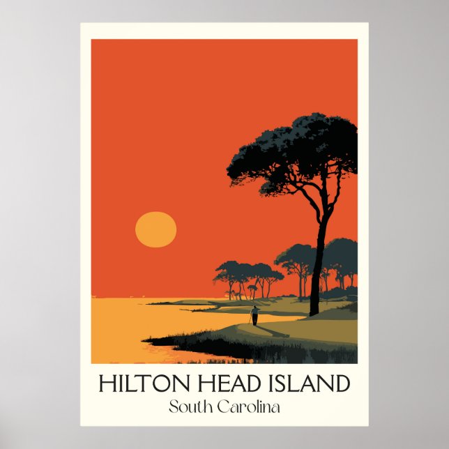 Hilton Head Island SC Sunset Poster (Front)