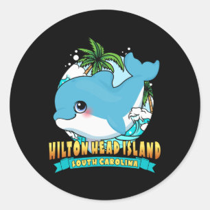 Hilton Head Island South Carolina Ba  Classic Round Sticker