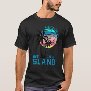 Hilton Head Island South Carolina Beach Palm Trees T-Shirt