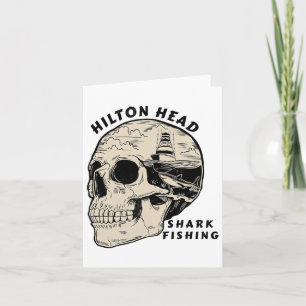Hilton Head Island South Carolina Beach Shark Fish Card