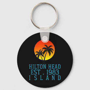 Hilton Head Island South Carolina Beach Summer Key Ring