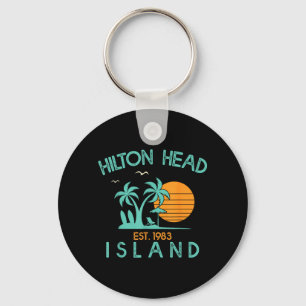 Hilton Head Island South Carolina Beach Tropical Key Ring