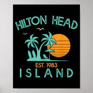 Hilton Head Island South Carolina Beach Tropical Poster