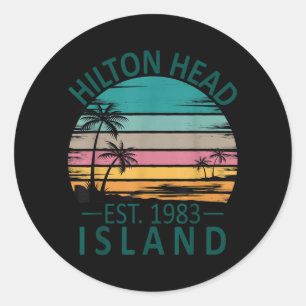 Hilton Head Island South Carolina Beach Vacation Classic Round Sticker