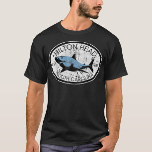 Hilton Head Island South Carolina Fishing Shark Fi T-Shirt