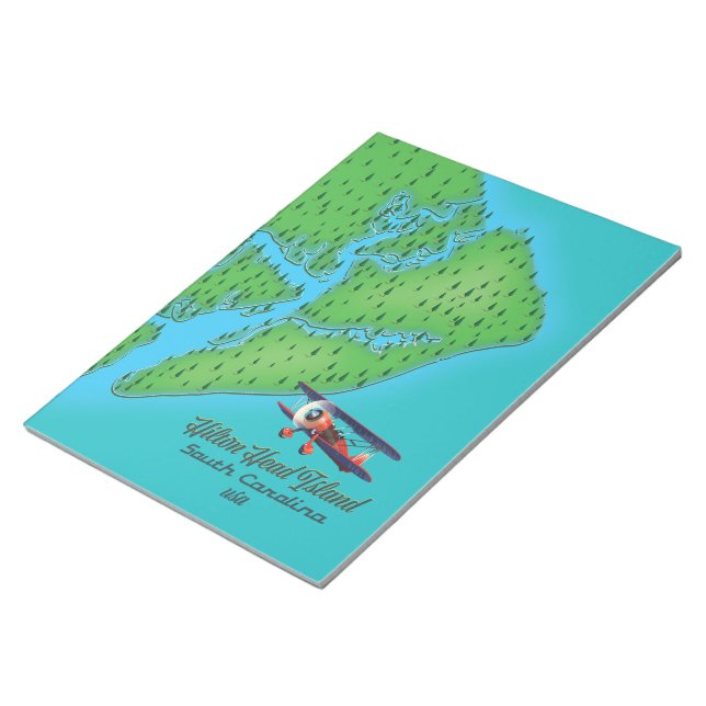 Hilton Head island South Carolina Map Notepad (Angled)