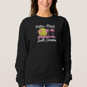 Hilton Head Island South Carolina Vintage Sunset R Sweatshirt