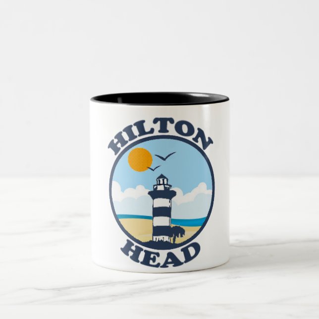 Hilton Head Island. Two-Tone Coffee Mug (Center)
