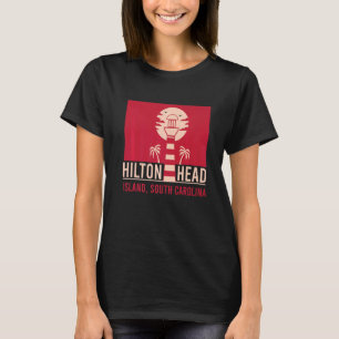 Hilton Head Island Vacation Holiday Usa Flag 1 T-Shirt