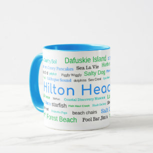 Hilton Head Island Word Cloud Mug