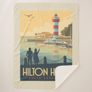 Hilton Head   South Carolina Sherpa Blanket