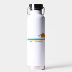 Hilton Head South Carolina Sun Palm Trees Water Bottle
