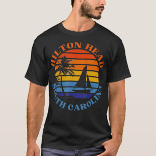 Hilton Head South olina Beach Summer Vacation Retr T-Shirt