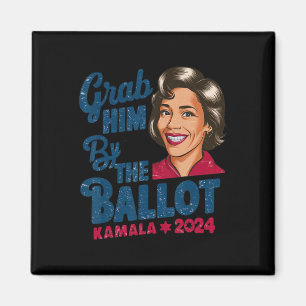 Him By The Ballot Kamala 2024 Funny Harris Electio Magnet