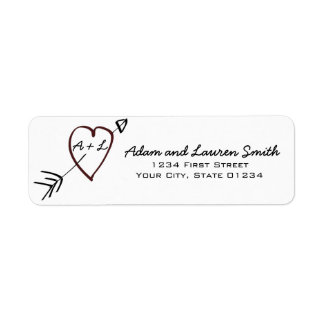 Him + Her Address Customisable Label Return Address Label
