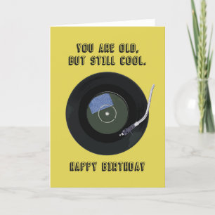 Him Modern Still Cool Vinyl Record Birthday Card