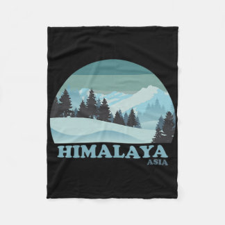 Himalaya Asia Ski Resort Skiing Snowboarding Fleece Blanket
