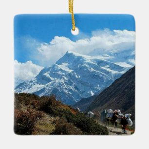 Himalaya Mount Everest India Nepal Travel Summer Ceramic Ornament