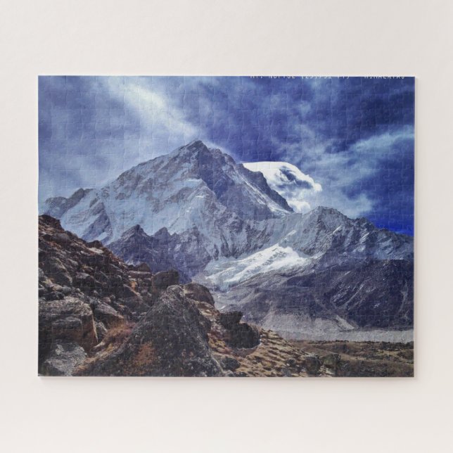Himalaya mountain india nepal nature snow jigsaw puzzle (Horizontal)