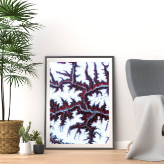 Himalaya Mountains Seen From Space Poster