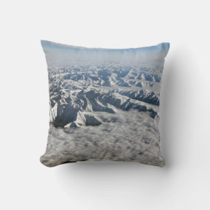 Himalaya mountains under clouds - Tibet Cushion