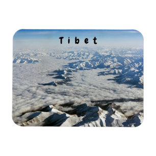 Himalaya mountains under clouds - Tibet Magnet